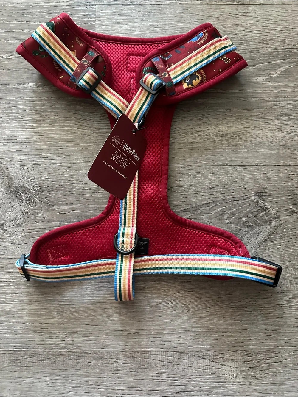 Sassy Woof Red Patterned Pet Harness - Sassy Woof size XL